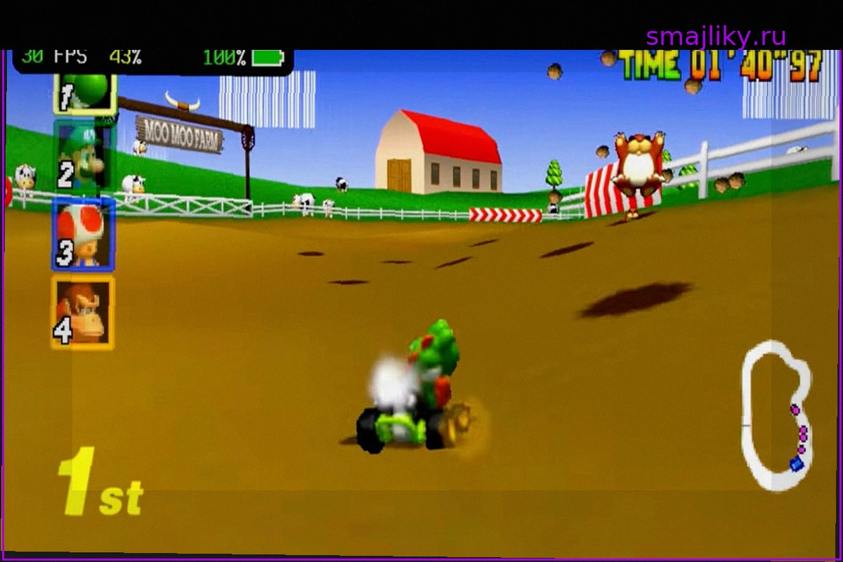 Первый взгляд на Mario Kart 64, портированный на PS Vita